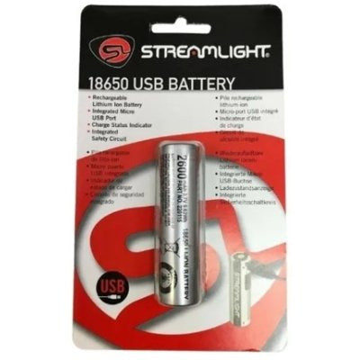 Bateria / Pila Recargable USB Li-Ion 3.7V, 2600mAh SL-B26 antes 18650 - Streamlight 22101 - DIBAMEX
