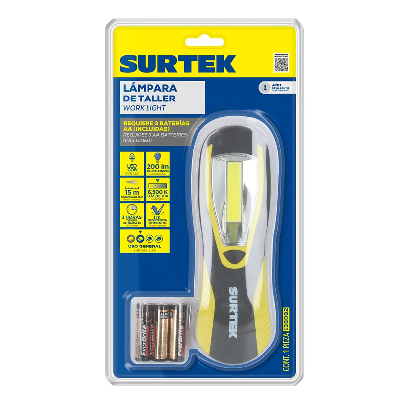 Lámpara De Taller 200 Lúmenes Con Imán - SURTEK 136092