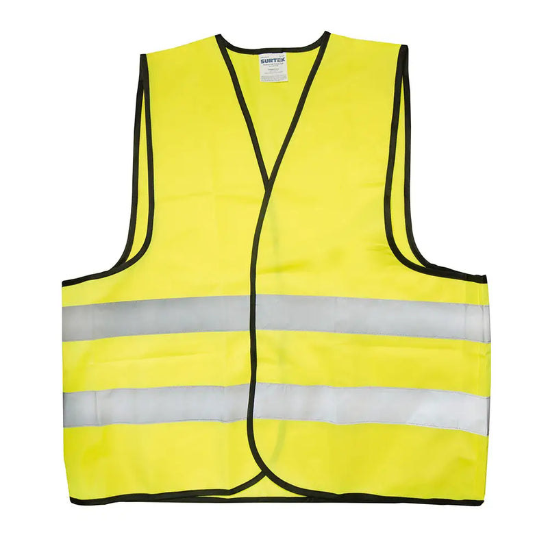 Chaleco De Seguridad Con Cintas Reflejantes Plateadas Surtek