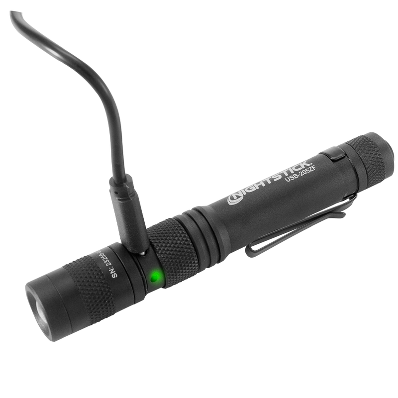 Linterna de Bolsillo Recargable USB-C 200 Lúmenes Zoom IP54 — Nightstick USB-205ZF