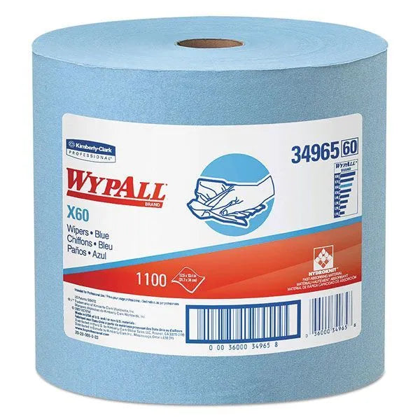 WypAll X60 Teri Rollo Jumbo de Toallas Limpiadoras, 1,100 toallas de 12" x 12" Kimberly Clark 34965