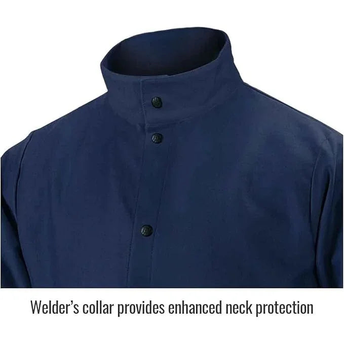 Chaqueta Para Soldador Azul Marino TruGuard - Black Stallion FN9-30C