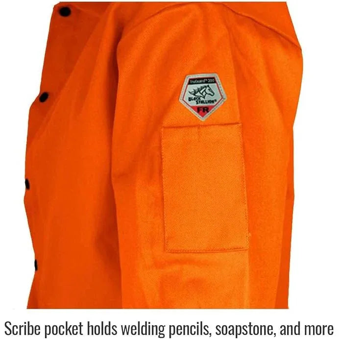 Chaqueta Para Soldador Naranja TruGuard Black Stallion FO9-30C