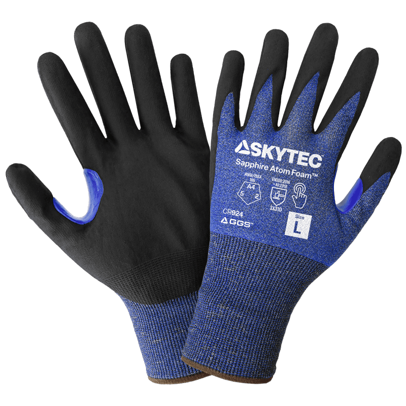Guantes Resistentes al Corte A4 Tuffalene 24G Táctiles — Skytec Sapphire Atom Foam CR924