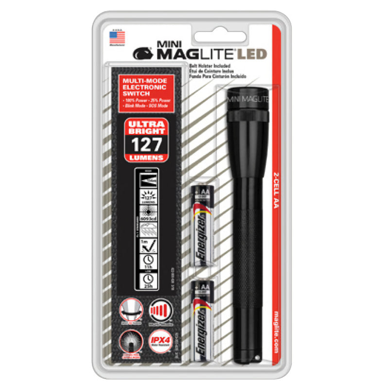 Linterna Mini LED Negra 2 Pilas | Maglite 500458 - 127 Lúmenes