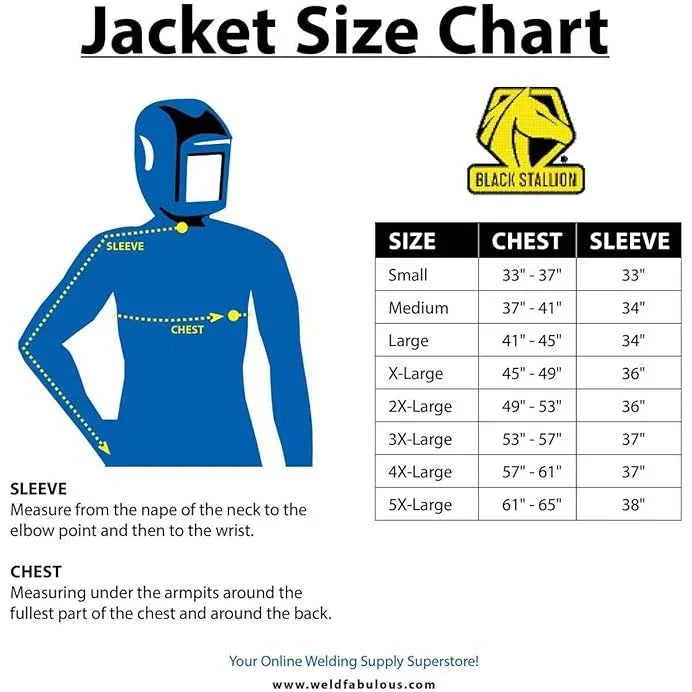 Chaqueta Para Soldador Naranja TruGuard Black Stallion FO9-30C