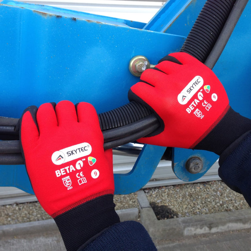 Guantes Recubrimiento Nitrilo Corte A1 18 Gauge — Skytec Beta 1 SKY50