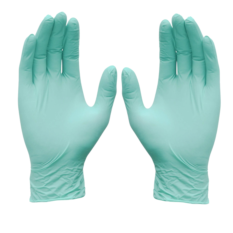 Guantes Nitrilo Verde Sin Polvo, 5 MIL de Grosor, Ambitex N2000G