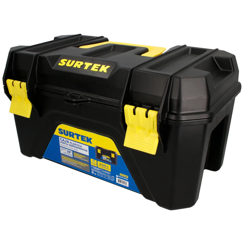 Caja Porta Herramientas Plástica 19"x10"x10.5" con charola - SURTEK CPS19P