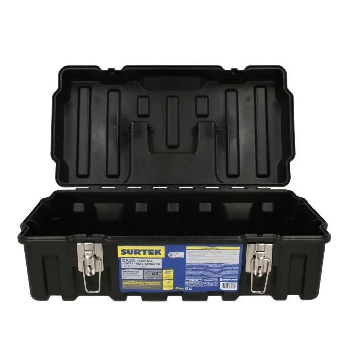 Caja Portaherramientas Plástica 21"x11"x7" con Broches Metálicos - SURTEK CPSC20