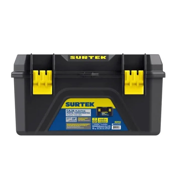 Caja Porta Herramientas Plástica 19"x10"x10.5" con charola - SURTEK CPS19P