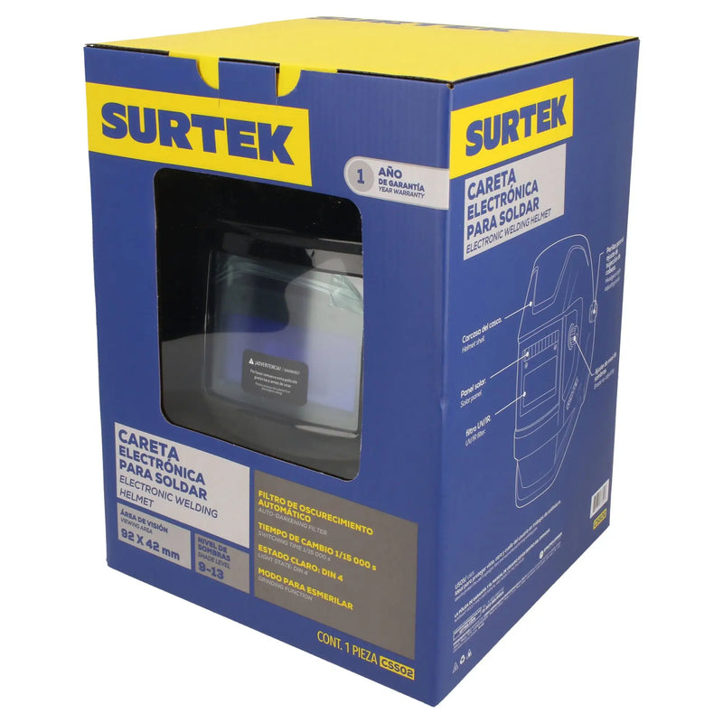 Careta Para Soldar Oscurecimiento Automático - Surtek CSS02