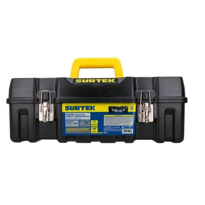 Caja Portaherramientas Plástica 21"x11"x7" con Broches Metálicos - SURTEK CPSC20