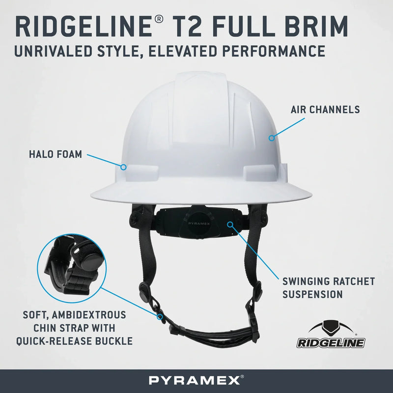 Casco PYRAMEX Ridgeline T2 Ala Ancha Tipo II