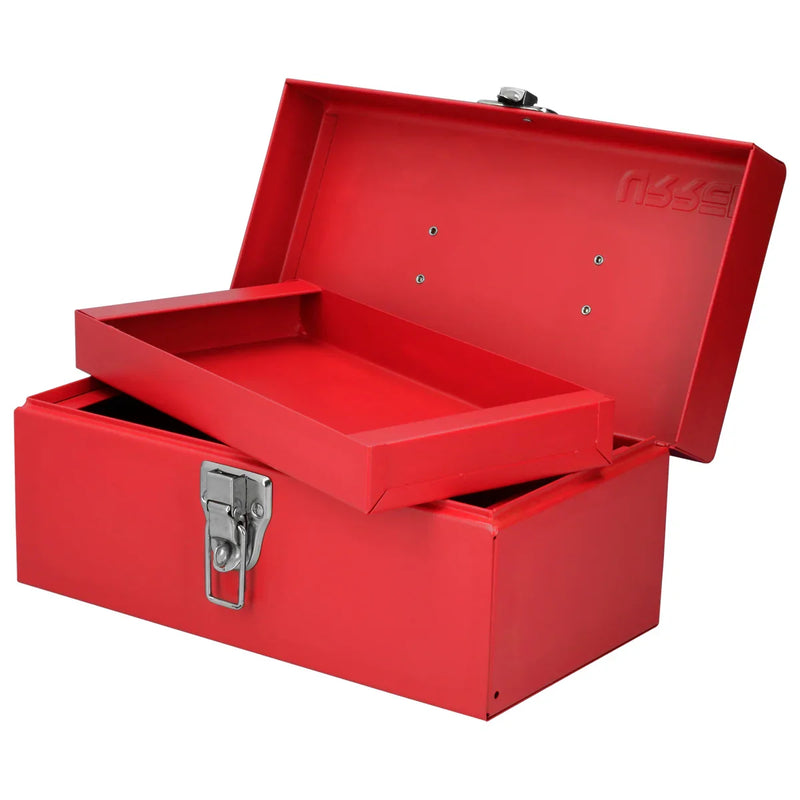 Caja Portaherramientas Metálica 11"x6"x5"  con porta candado - URREA D1