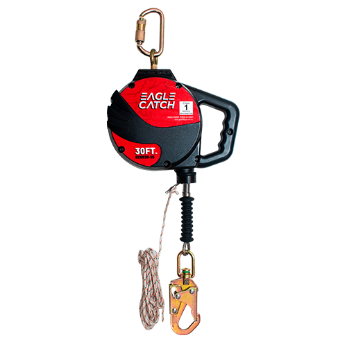Línea de Vida Autorretráctil de Cable 30 ft ANSI Z359.14 Clase 1 — Eagle Catch EC6030-SS