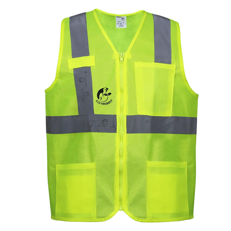 Chaleco Alta Visibilidad de Poliester ANSI Tipo R Clase 2 - JYRSA SR-1020 / ECO-1020