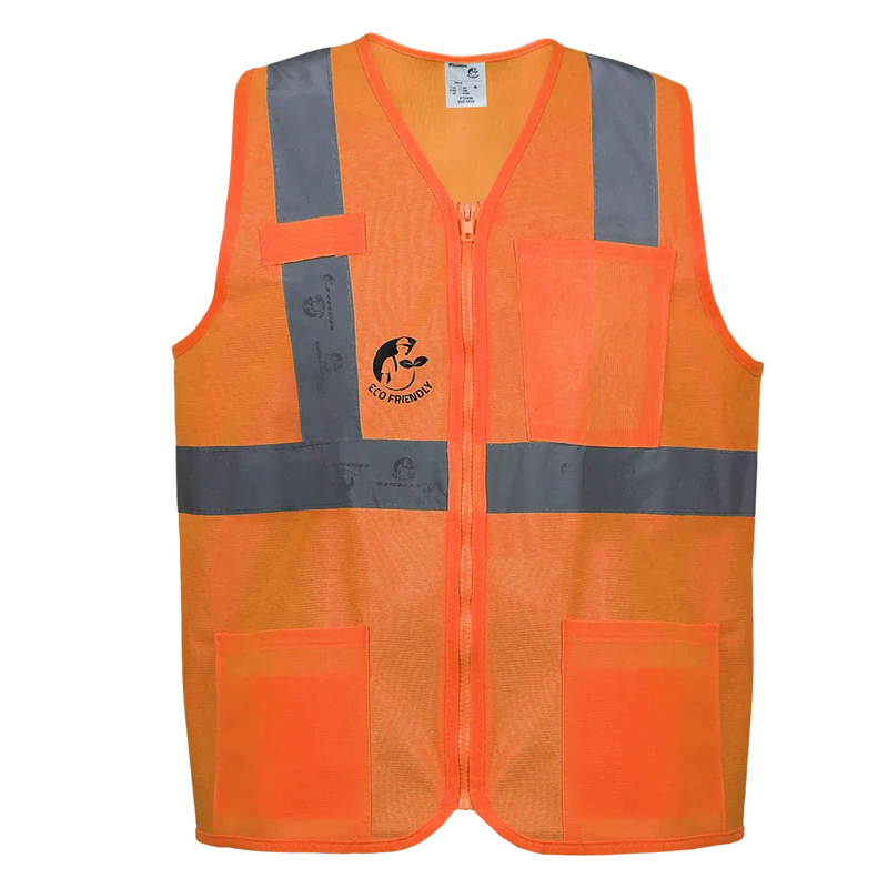 Chaleco Alta Visibilidad de Poliester ANSI Tipo R Clase 2 - JYRSA SR-1020 / ECO-1020