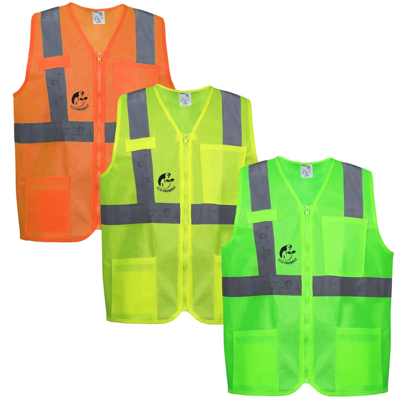 Chaleco Alta Visibilidad de Poliester ANSI Tipo R Clase 2 - JYRSA SR-1020 / ECO-1020
