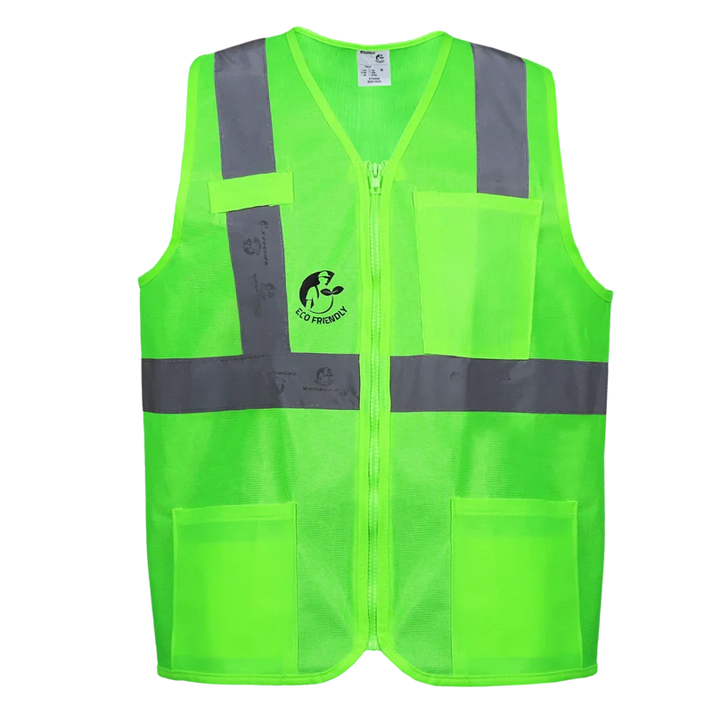 Chaleco Alta Visibilidad de Poliester ANSI Tipo R Clase 2 - JYRSA SR-1020 / ECO-1020