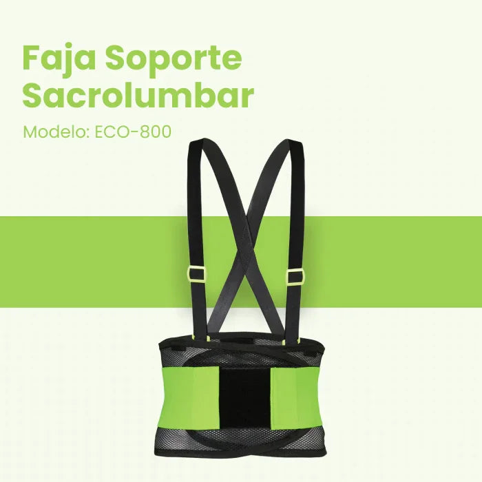 Faja Soporte Sacrolumbar Malla Elástica - JYRSA ECO-800 / JYR-800