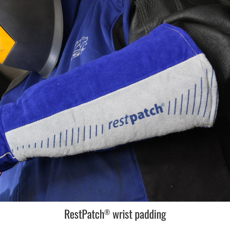 Guantes para Soldadura de Varilla en Carnaza 21" con RestPatch — Black Stallion GS1321-BG