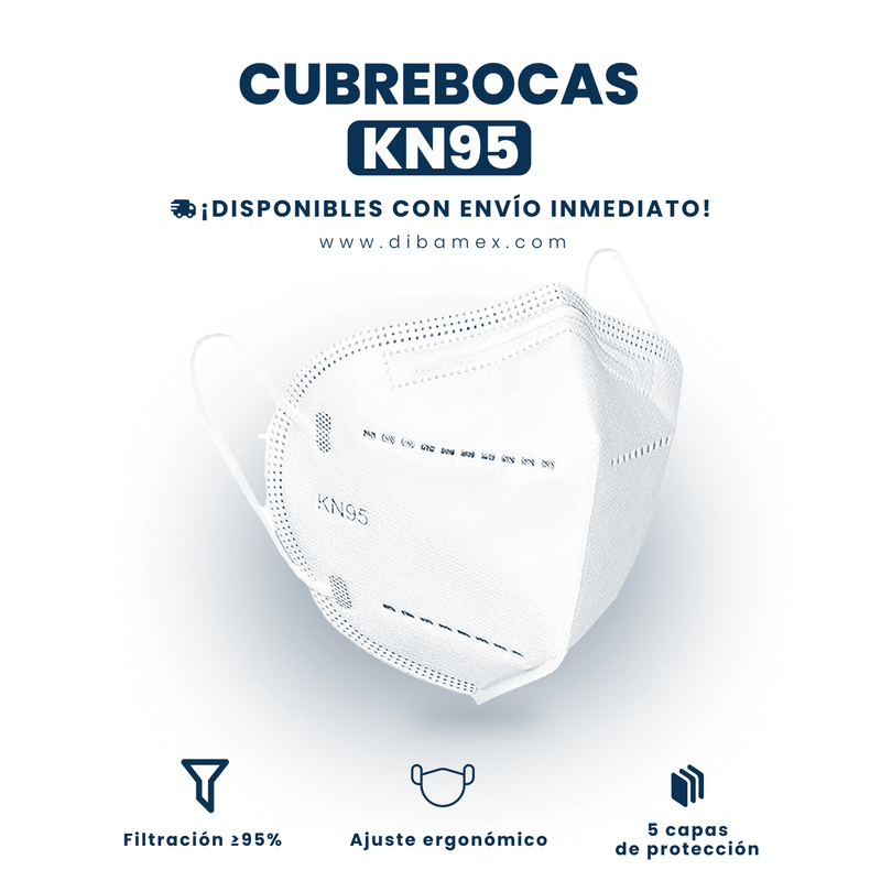 Cubrebocas Mascarilla KN95 Color Blanco