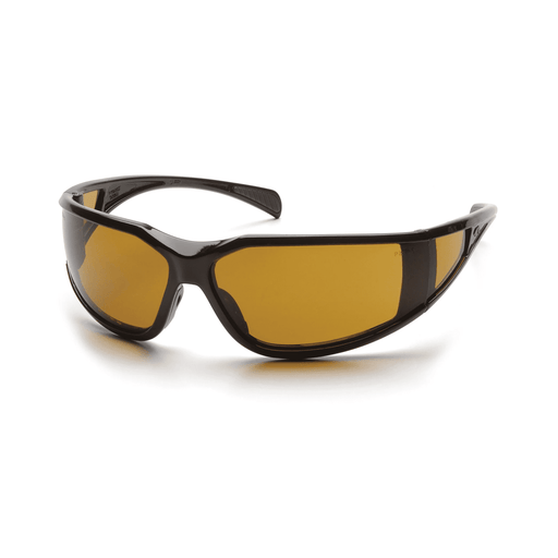 Lentes de Seguridad EXETER Para Tiro - Mica Ambar Anti Empaño - Pyramex SB5133DT - DIBAMEX