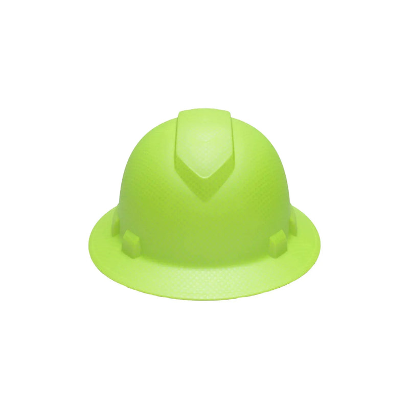 Casco de Seguridad Ala Ancha RIDGELINE Patrón Verde Alta Visibilidad - Pyramex HP54124