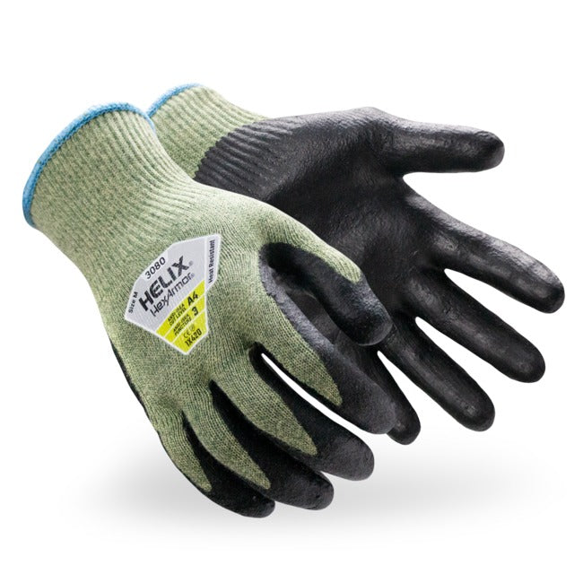 Guantes HexArmor Helix 3080 Resistencia Corte A4 y Palma de Foam de Neopreno