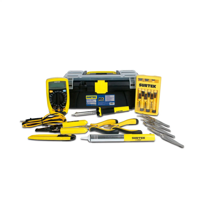 Juego Combinado De Herramientas Para Electricista 18 Piezas Con Caja Plástica - Surtek JEL18