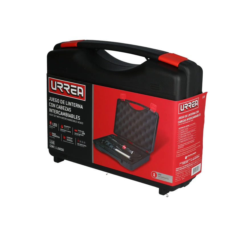 Juego De Linternas con Cabezas Intercambiables Recargable 3 En 1 - Urrea JLI6