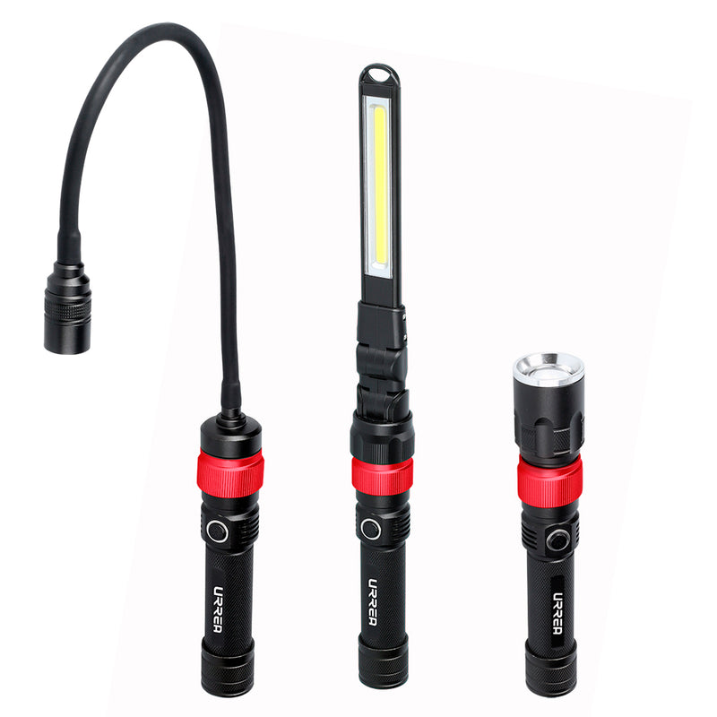 Juego De Linternas con Cabezas Intercambiables Recargable 3 En 1 - Urrea JLI6