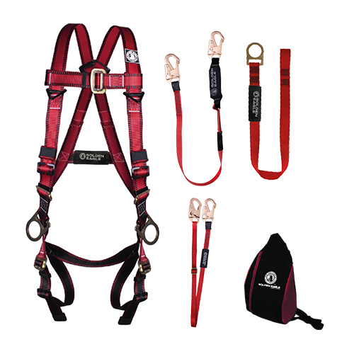 Kit contra Caídas y Posicionamiento con Arnés, Eslingas y Maleta — Golden Eagle KIT-P2