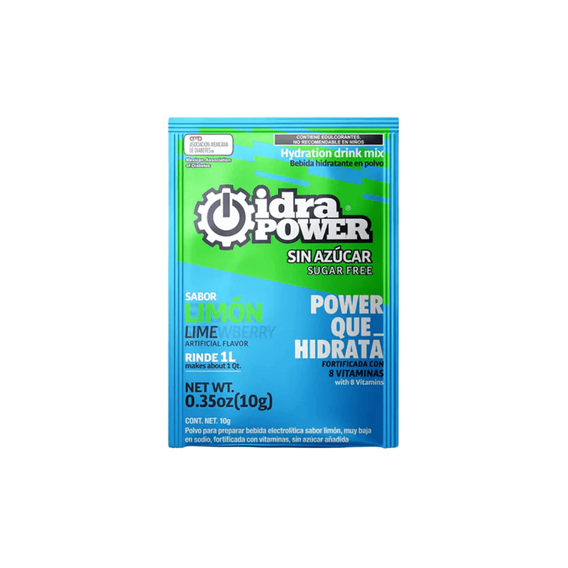 Bebida Hidratante Idrapower Sin Azúcar, 10gr - Rinde 1 Litro - Sabor a Seleccionar