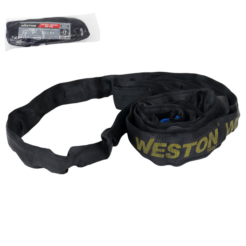 Eslinga Círculo sin Fin 2 Capas 1 T 2 m Poliéster 50.8 mm — Weston ME-1227