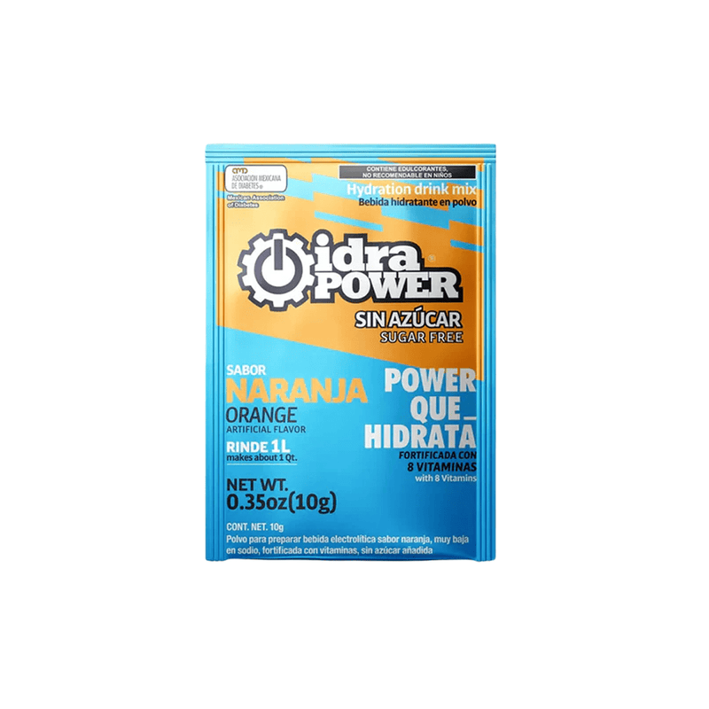 Bebida Hidratante Idrapower Sin Azúcar, 10gr - Rinde 1 Litro - Sabor a Seleccionar