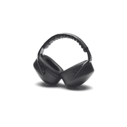 Orejera auditiva de diadema Pyramex PM3010 negra con copas acolchadas sobre fondo blanco - DIBAMEX