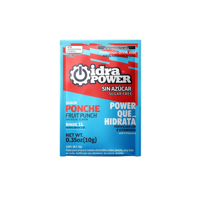 Bebida Hidratante Idrapower Sin Azúcar, 10gr - Rinde 1 Litro - Sabor a Seleccionar