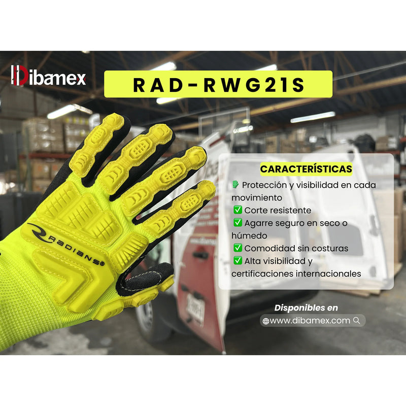 Guantes de Trabajo Anti Impacto de Alta Visibilidad Radians RWG21