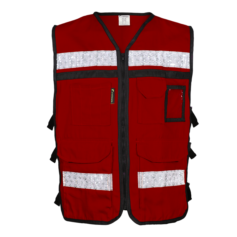 Chaleco Rescatista Lijero Abierto Guinda - JYRSA SR-2020