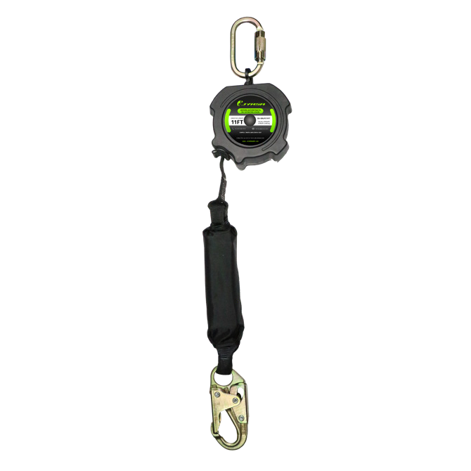 Línea de vida retráctil vertical 11ft - 3.3 m JYRSA SS-SRLPC11FT, Clase 1 ANSI Z359.14-2021