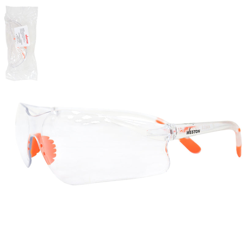 Lentes de Seguridad Aviador Armazón Naranja — Weston ST-6-500