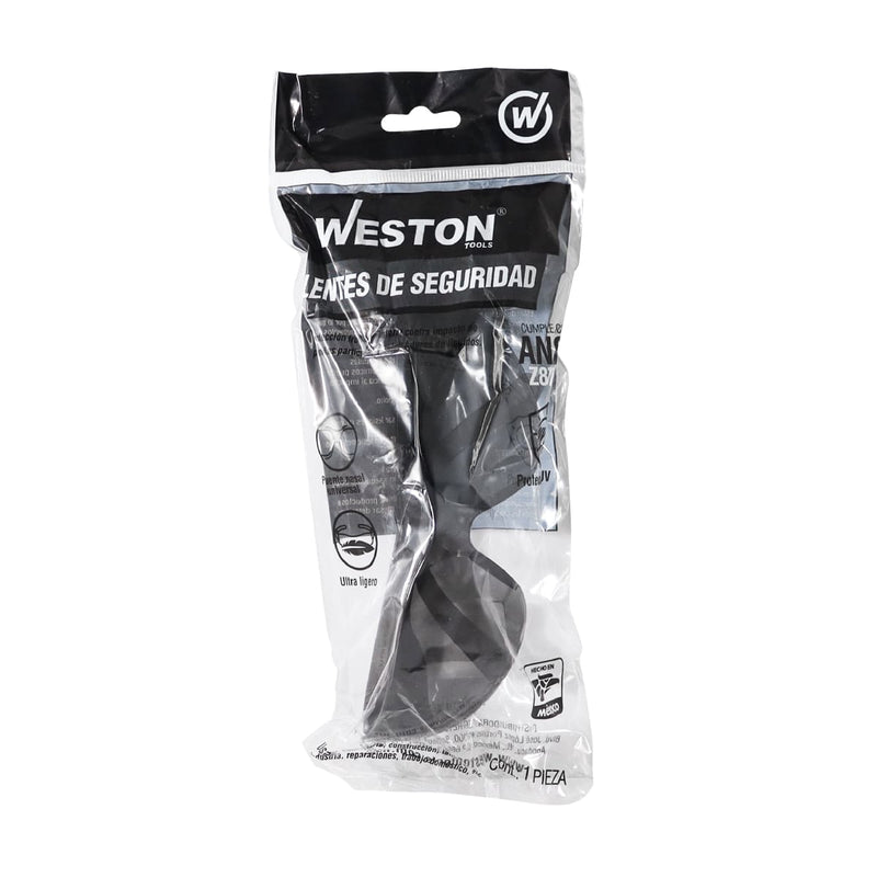Lentes de Seguridad Gris Antiempañante Anti-Rayaduras ANSI — Weston ST-6-500-105