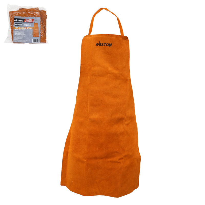 Mandil de Carnaza de Res 100% Unitalla 80x50 cm Uso Rudo — Weston ST-6-500-521