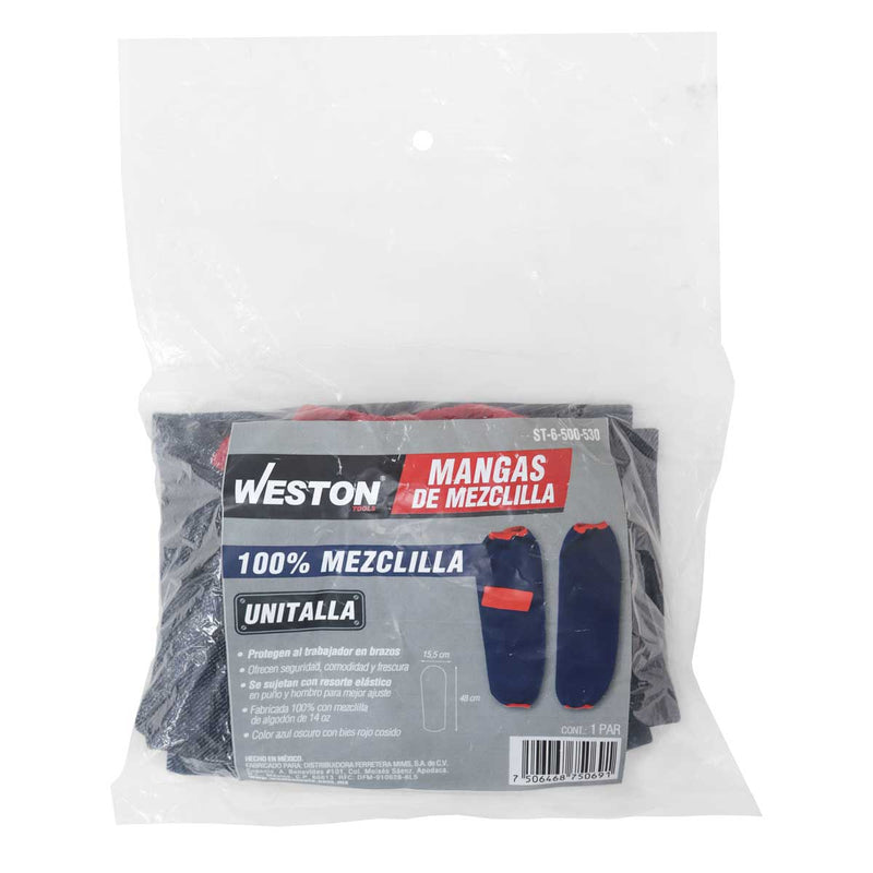 Mangas de Mezclilla de Algodón 14 oz con Resorte Elástico — Weston ST-6-500-530