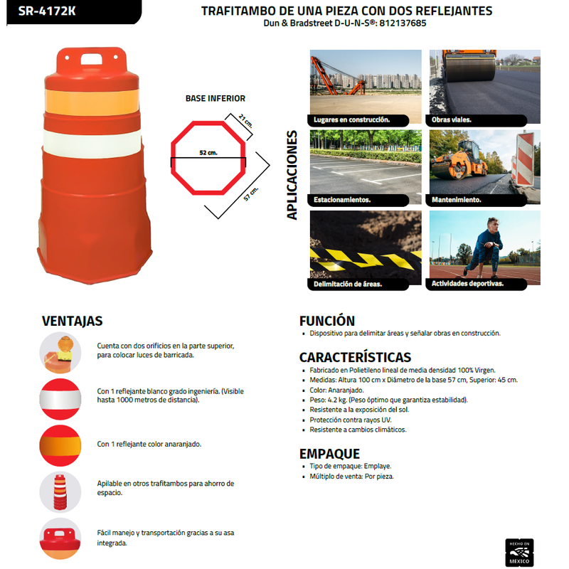 Trafitambo JYRSA SR-4172K Con 2 Reflejantes UV