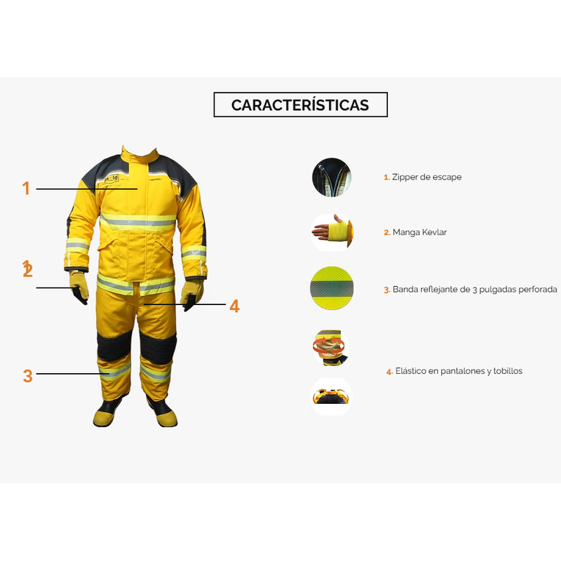 Combo Traje Bombero Brigadista SKOLD DEFENDER FP-COM-1