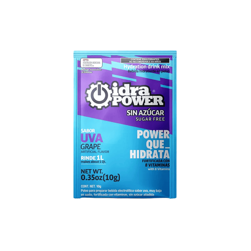 Bebida Hidratante Idrapower Sin Azúcar, 10gr - Rinde 1 Litro - Sabor a Seleccionar