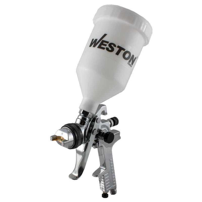 Pistola para Pintar HVLP Gravedad Vaso Plástico 600 ml Boquilla 1.4 mm — Weston W-70215